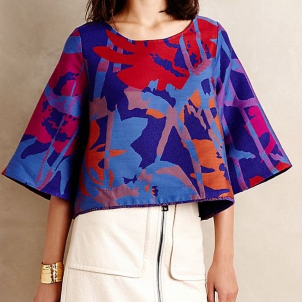 Anthropologie/Nomad MC Painted Bough Swing Blouse